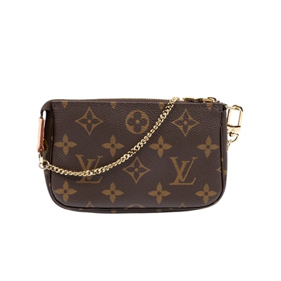 路易威登 LOUIS VUITTON Monogram塗層帆布 鏈帶 迷你小皮包 M58009 原花麻將包 防塵袋