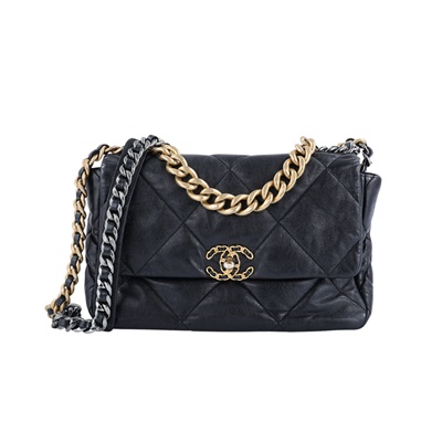 香奈兒 CHANEL 19 大型口蓋包 AS1161 黑19包 30CM 原廠盒子/防塵袋/保證卡