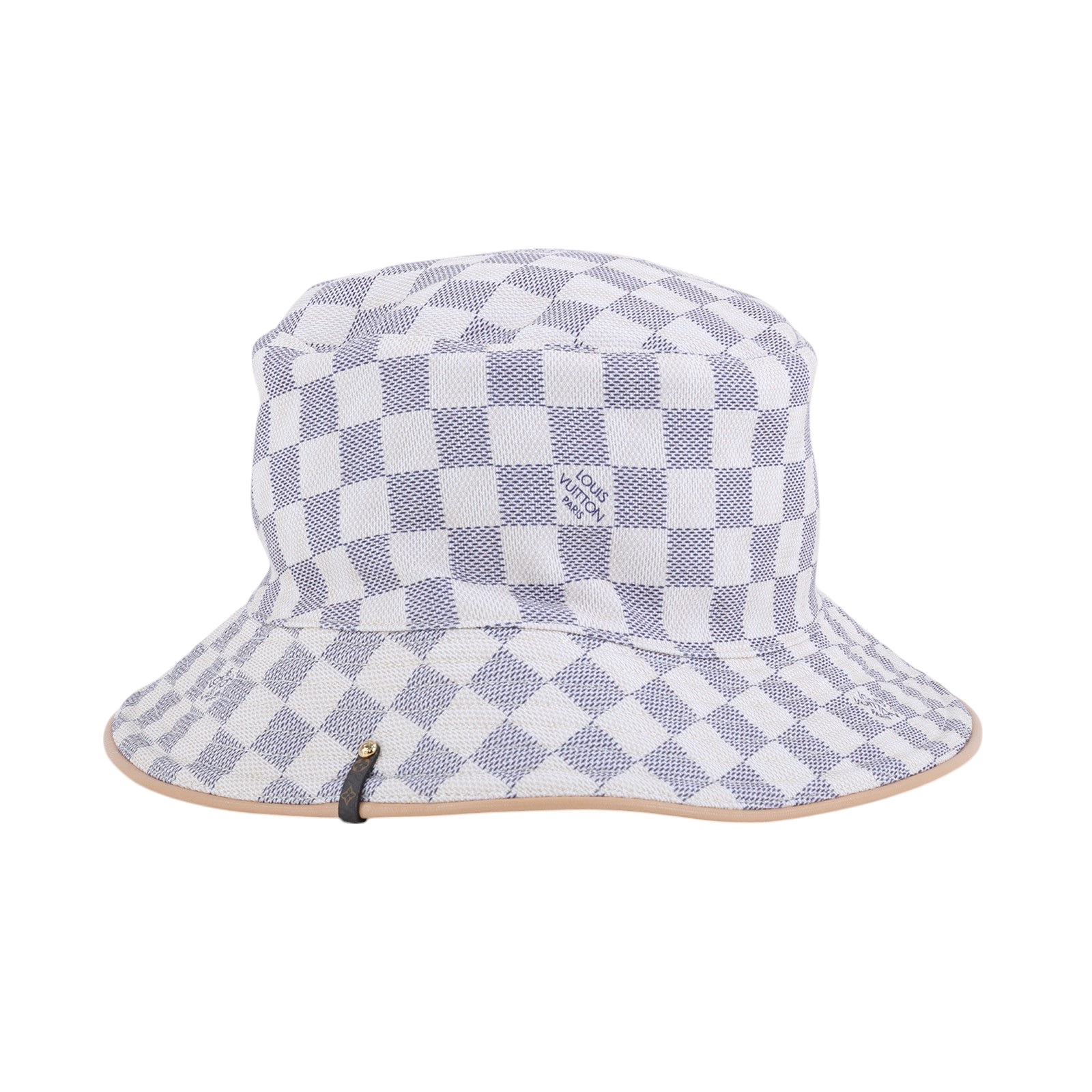 路易威登 LOUIS VUITTON 漁夫帽 M76788 白棋盤漁夫帽 #S 無附屬品