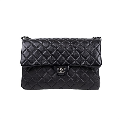 香奈兒 CHANEL CF 經典 超大 口蓋包 AS4661 黑色牛皮CF40 原廠盒子/防塵袋/購買證明