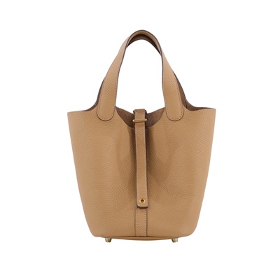 愛馬仕 Hermès Picotin Lock 18 菜籃子包 PT18 U刻 餅乾色PICOTIN18 原廠盒子/防塵袋/鎖組