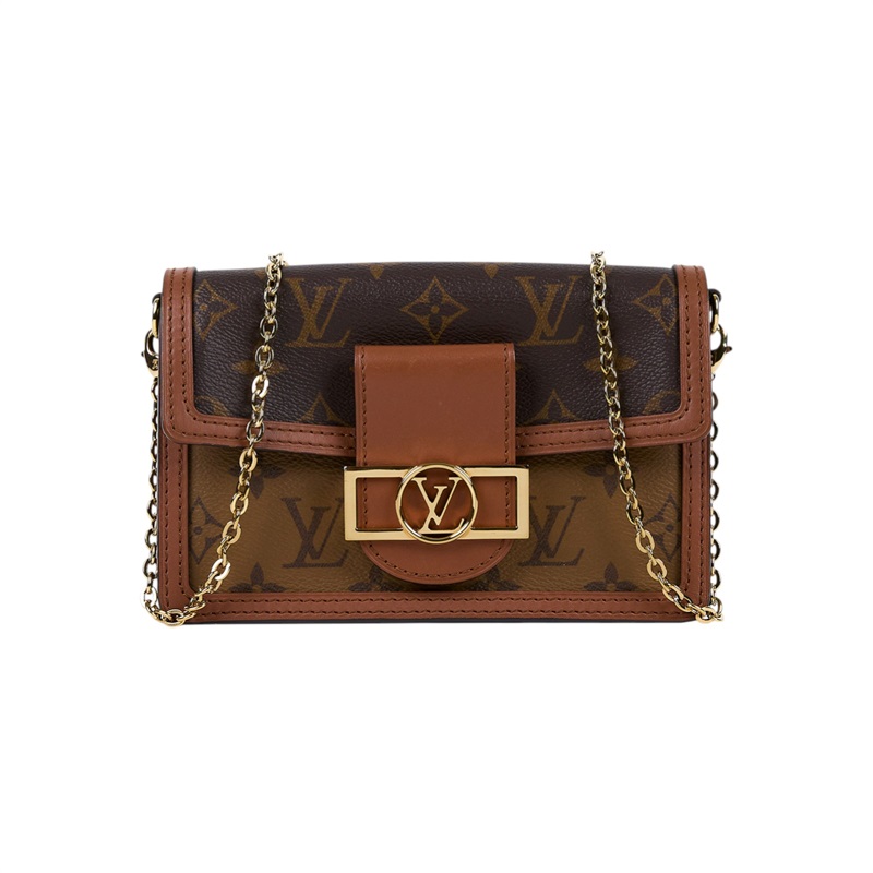 路易威登 LOUIS VUITTON Dauphine 鏈帶錢包 M68746 晶片款 原花DAUPHINE WOC 原廠盒子/防塵袋/購買證明