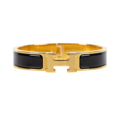 愛馬仕 Hermès Clic H PM 手環 黑色 H700001Fv01PM F11211 黑H手環 原廠盒子/防塵袋