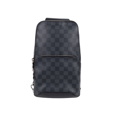 路易威登 LOUIS VUITTON Avenue 單肩包 棋盤格 Graphite N41719 晶片款 黑棋盤胸包 防塵袋