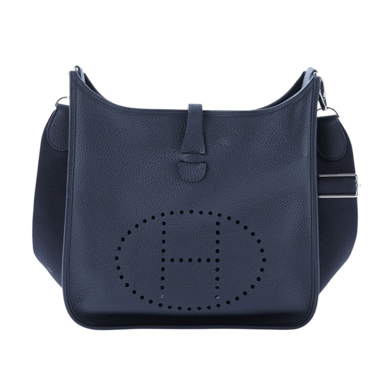 愛馬仕 Hermes Evelyne Bag 伊芙琳包 29 馬蹄型 H056277CK89 /B刻 黑EVELYNE 29 原廠盒子 /防塵袋/國外購買證明