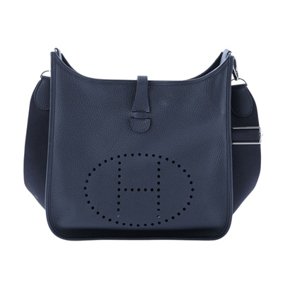 愛馬仕 Hermès Evelyne Bag 伊芙琳包 29 馬蹄型 H056277CK89 B刻 黑EVELYNE 29 原廠盒子 /防塵袋/國外購買證明