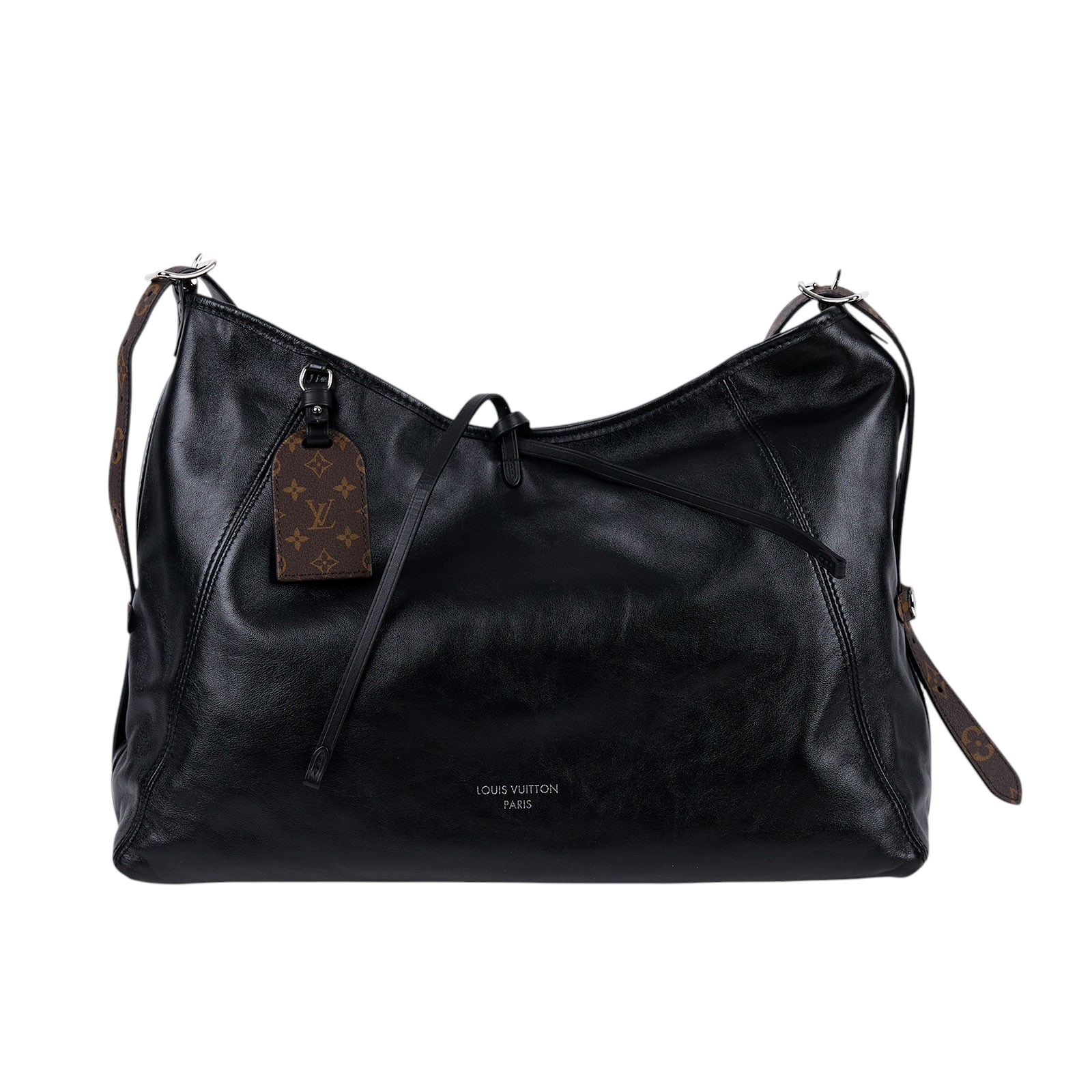 路易威登 LOUIS VUITTON CarryAll Vibe MM 手提 肩背包 黑色 M25143 晶片款 黑CARRYALL VIBE MM 無附屬品