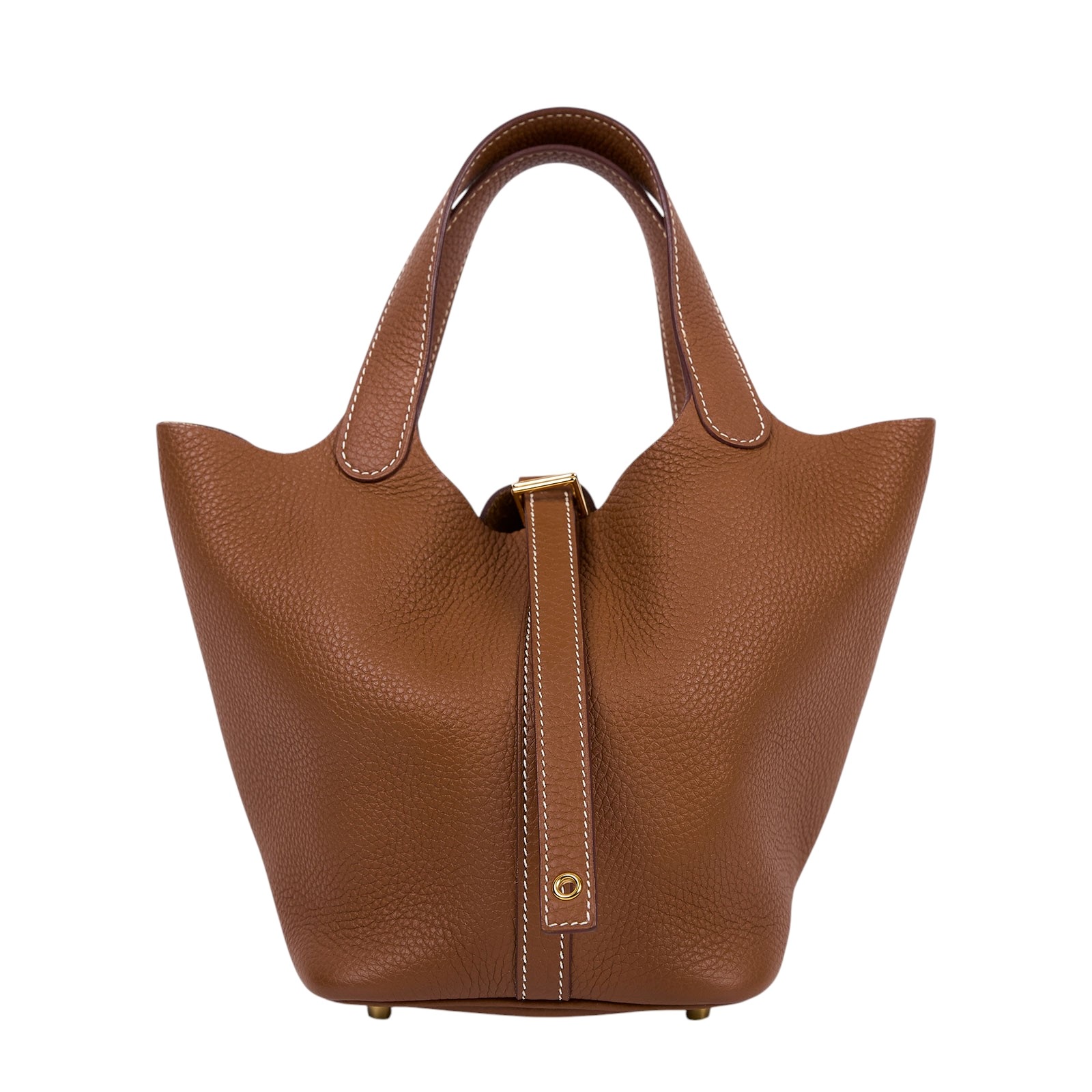 愛馬仕 Hermès Picotin Lock 18 菜籃子包 金色五金 金棕 H056289CC37 U刻  原廠盒子/防塵袋/購買證明/鎖組
