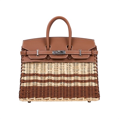 愛馬仕 Hermès Picnic Birkin Bag 柏金包 25 BK25PIC B刻  防塵袋/鎖組/海外購買證明