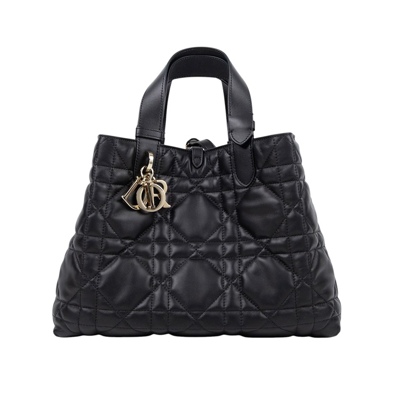 迪奧 CHRISTIAN DIOR Dior Toujours 中型 手提袋 小牛皮 M2821 黑TOUJOURS托特包 原廠盒子/防塵袋/保證卡