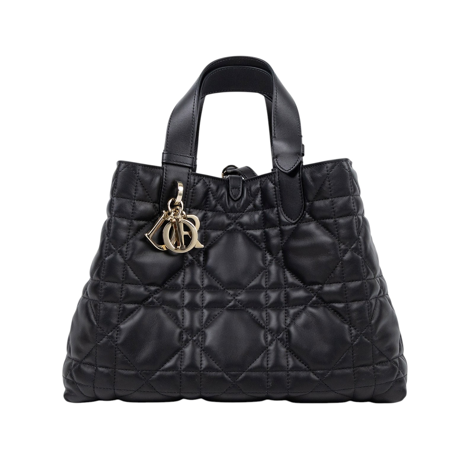 迪奧 CHRISTIAN DIOR Dior Toujours 中型 手提袋 小牛皮 M2821 黑TOUJOURS托特包 原廠盒子/防塵袋/保證卡