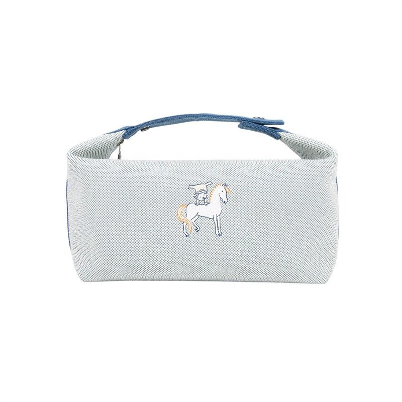 愛馬仕 Hermès Bride a Brac GM 大型 盥洗包 手提包 BBG  藍Bride A Brac便當包 無附屬品