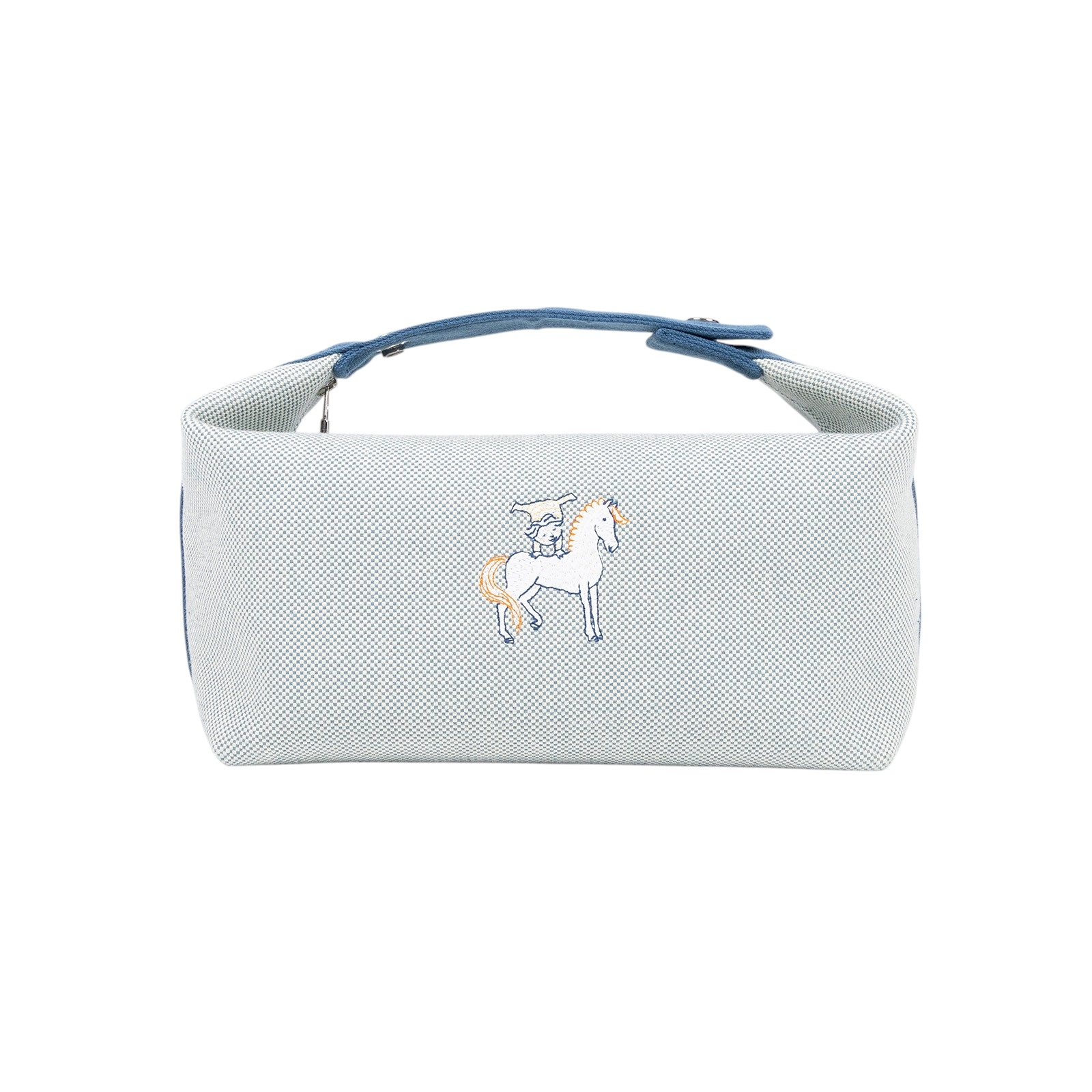 愛馬仕 Hermès Bride a Brac GM 大型 盥洗包 手提包 BBG  藍Bride A Brac便當包 無附屬品
