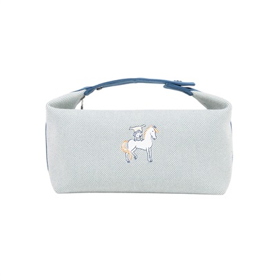 愛馬仕 Hermès Bride a Brac GM 大型 盥洗包 手提包 BBG  藍Bride A Brac便當包 無附屬品