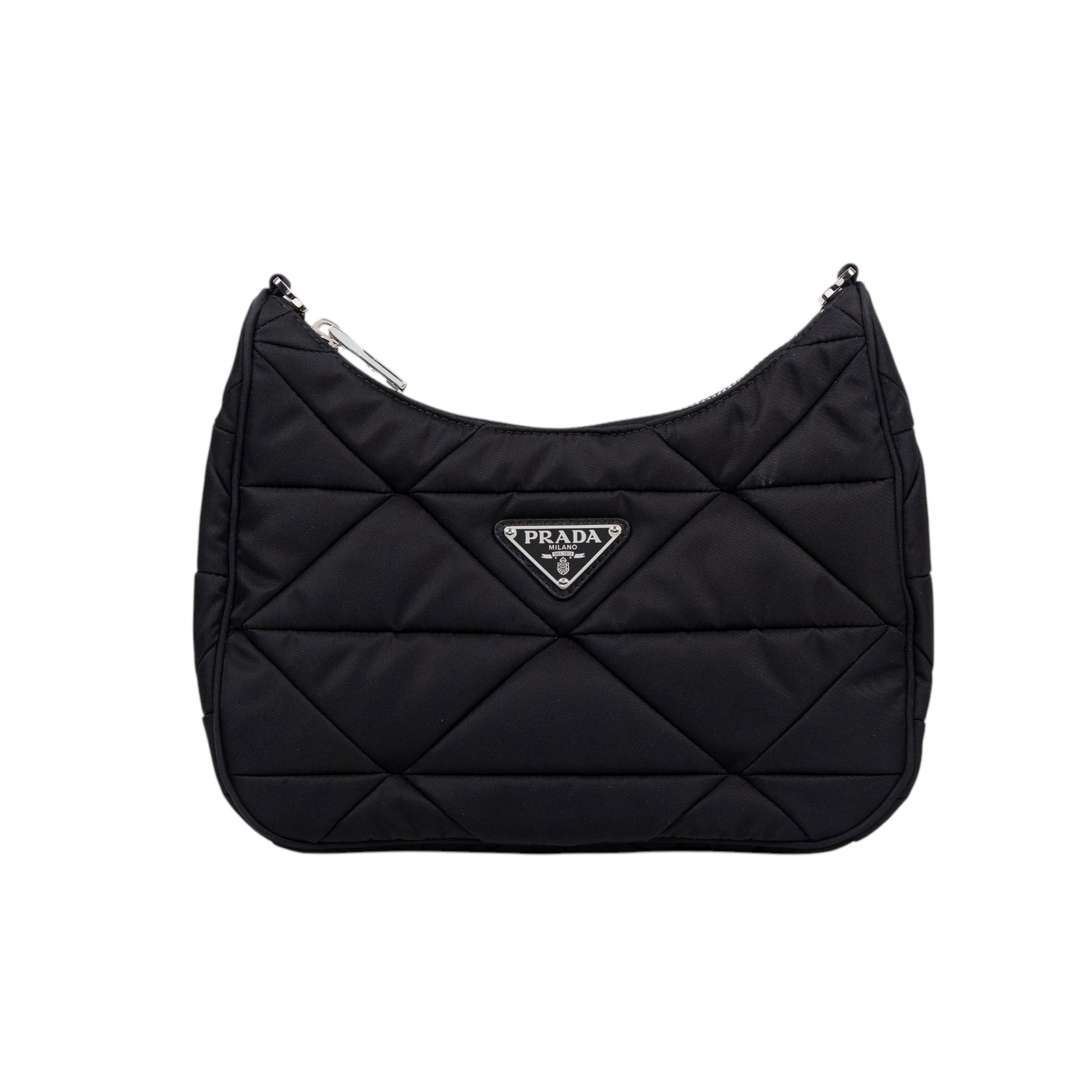 普拉達 PRADA Re-Nylon 單肩 斜胯包 1BC151_RDJN 黑尼龍斜背包 原廠盒子/背帶