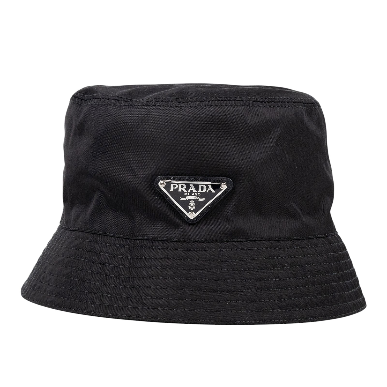 普拉達 PRADA Re-Nylon 漁夫帽 1HC137_2B15_M 黑色漁夫帽 #M 防塵袋