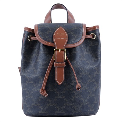 思琳 CELINE Triomphe帆布 小牛皮 迷你 Folco 後背包 197662CAS 原花TRIOMPHE FOLCO後背包 防塵袋