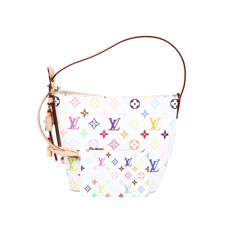 路易威登 LOUIS VUITTON TM 村上隆聯名 All In BB 手提包 M13089 晶片款 白彩ALL IN BB 防塵袋