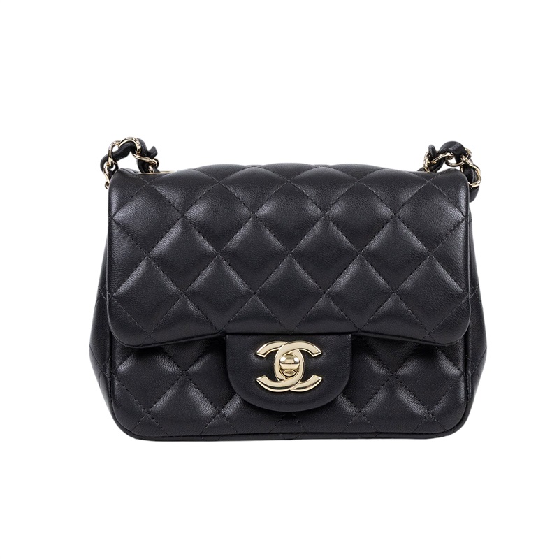 香奈兒 CHANEL CF 方形 迷你 口蓋包 A35200 Y04059 黑金羊方胖 原廠盒子/防塵袋/購買證明/保證卡