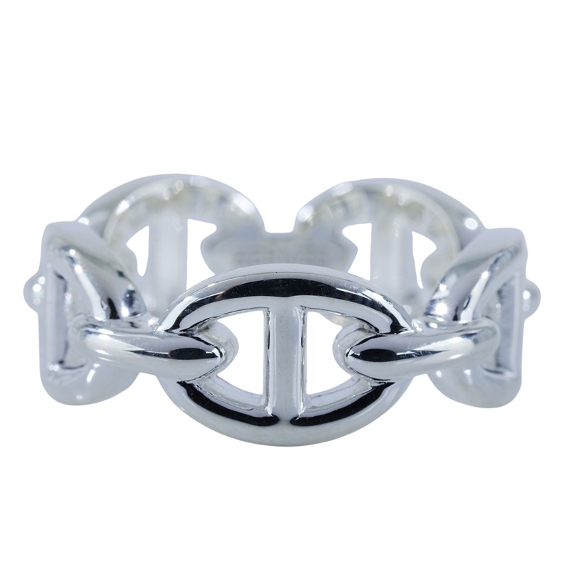 愛馬仕 Hermes Chaine dancre Enchainee 豬鼻子 戒指 H109507Bv00052 925豬鼻戒指#52 原廠盒子