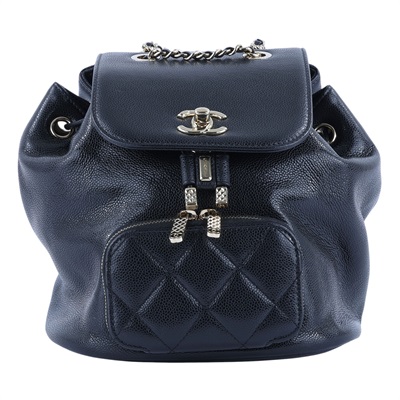 香奈兒 CHANEL 荔枝皮 金釦 Mini 後背包 手提包 AS3530 B05052 晶片款 黑荔枝後背包 防塵袋