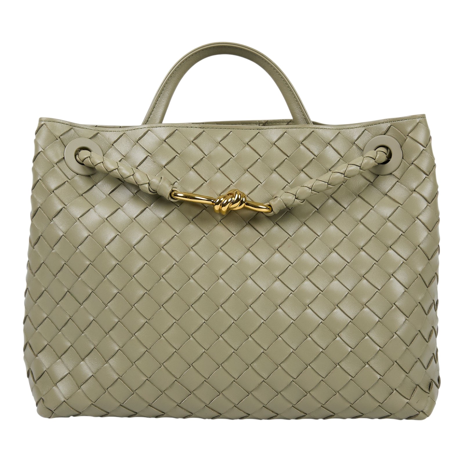 寶緹嘉 BOTTEGA VENETA Andiamo 手提包 766016VCPP1 綠Andiamo 防塵袋/晶片卡/購買證明