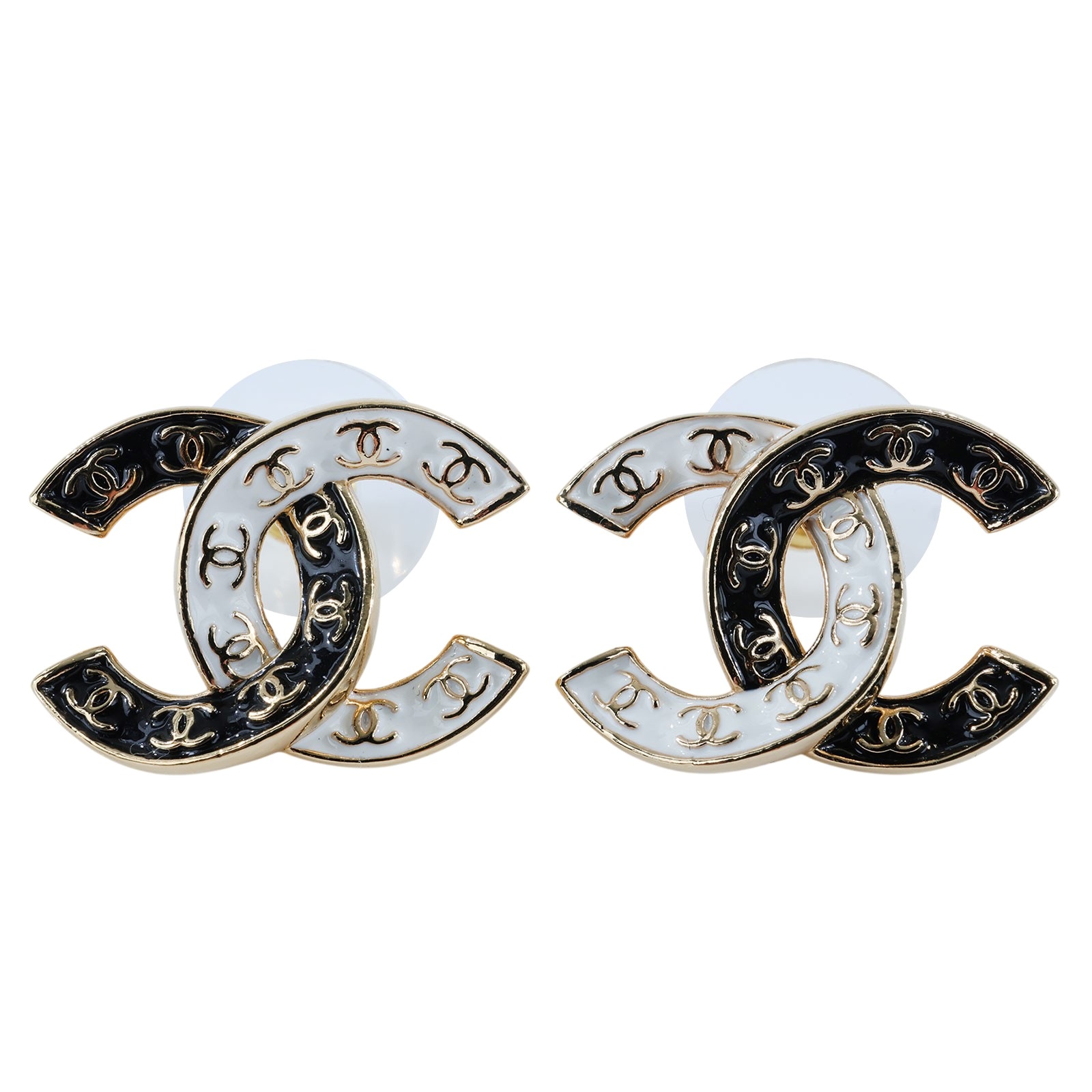 香奈兒 CHANEL 耳釘 ABD344 B24M 黑牌雙C耳環 原廠盒子/防塵袋/購買證明