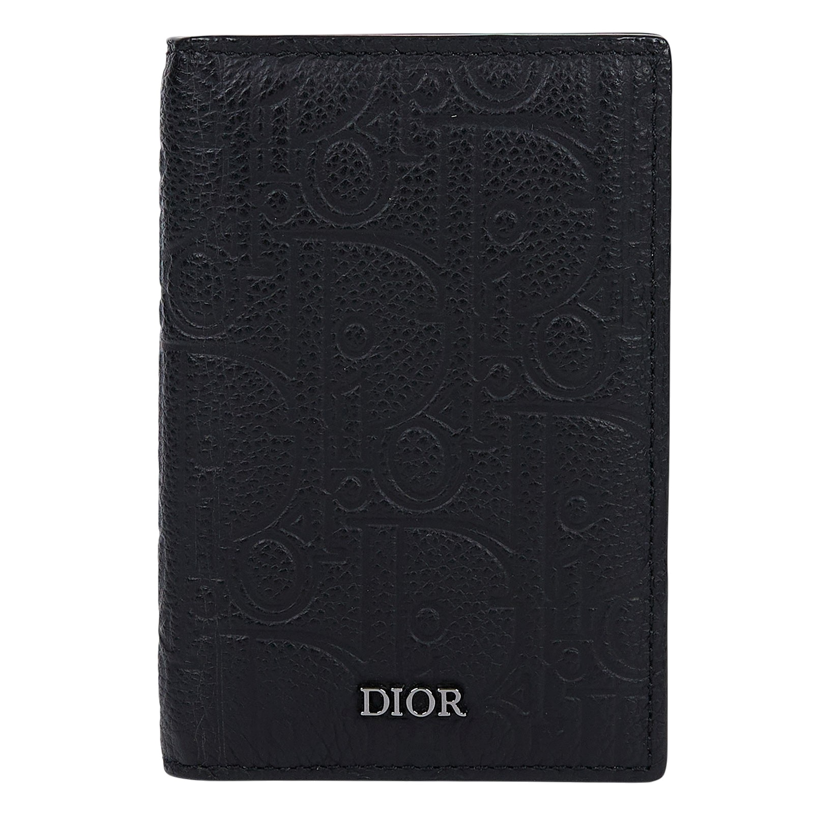 迪奧 CHRISTIAN DIOR 雙摺 卡夾 2ESCH138KLF 黑色老花卡包 原廠盒子/ 防塵袋