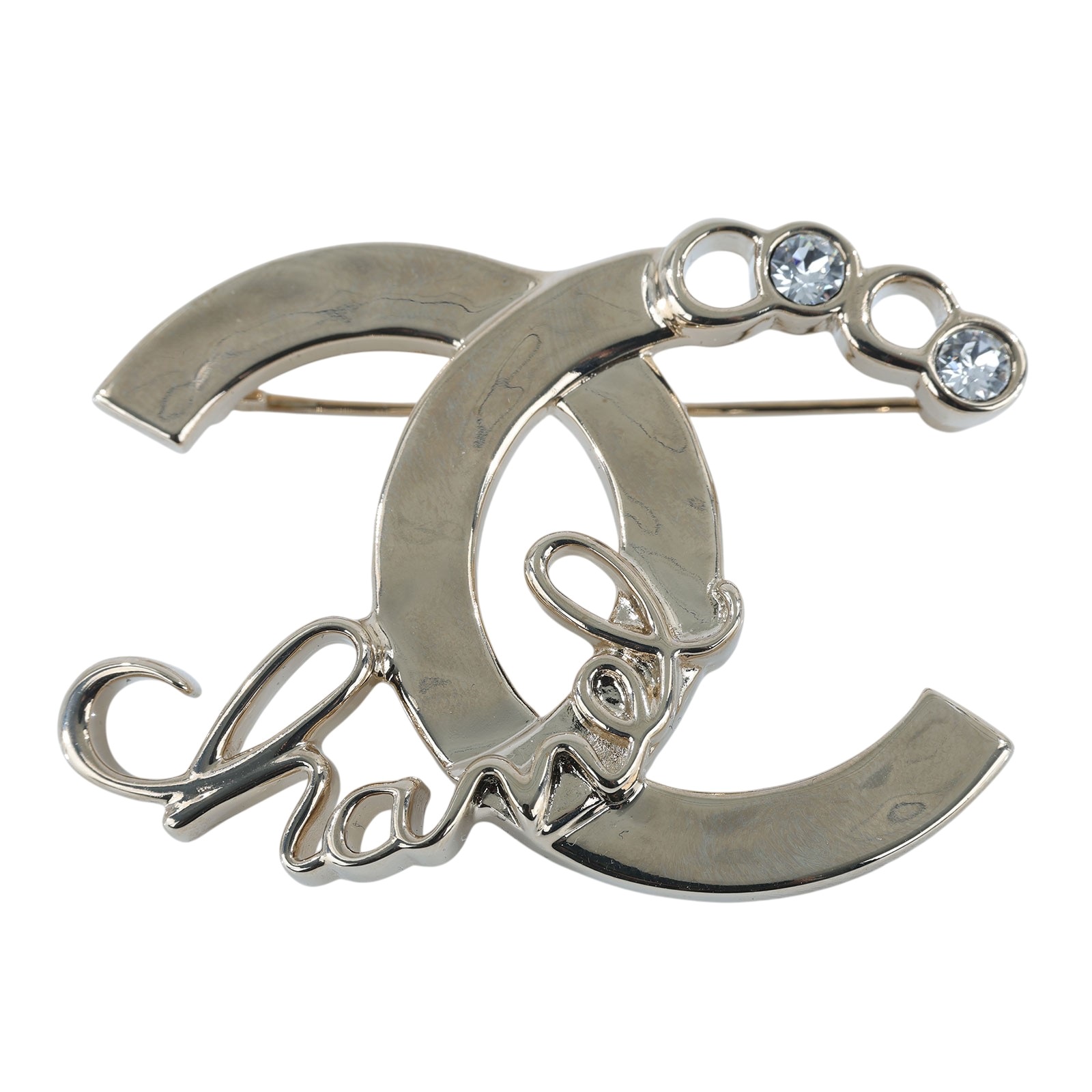 香奈兒 CHANEL 胸針 飾品 A22P 金色COCO LOGO胸針 原廠盒子