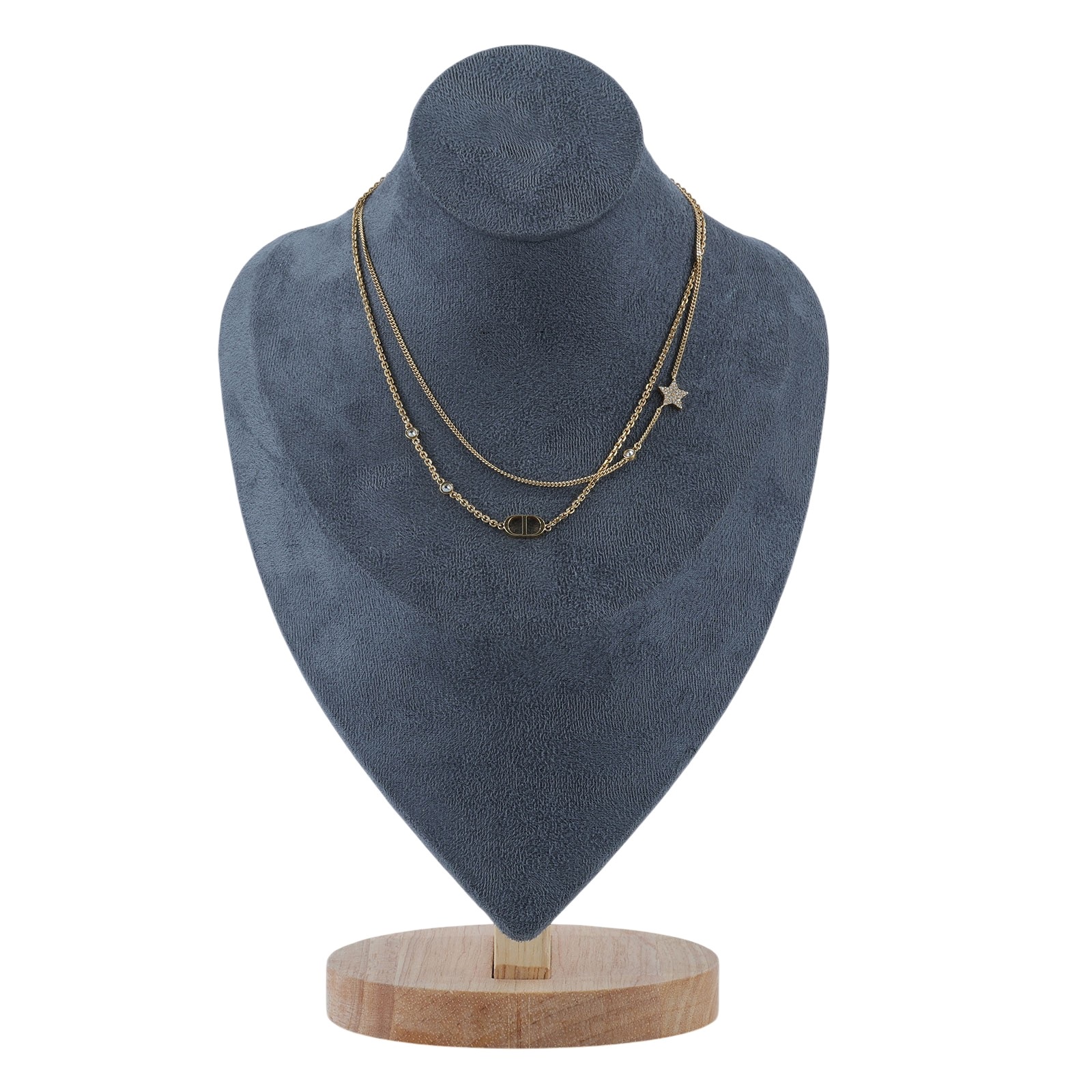 迪奧 CHRISTIAN DIOR Petit CD 雙項鍊 N1155PMTCY CD水鑽項鍊 原廠盒子/購買證明