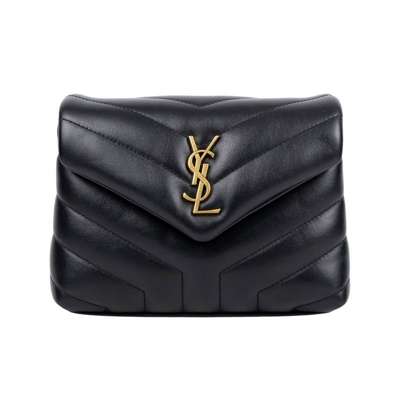 聖羅蘭 YSL SAINT LAURENT Loulou 絎縫 小牛皮 TOY 迷你 手袋  肩背 斜背包 金色五金 678401DV707  防塵袋