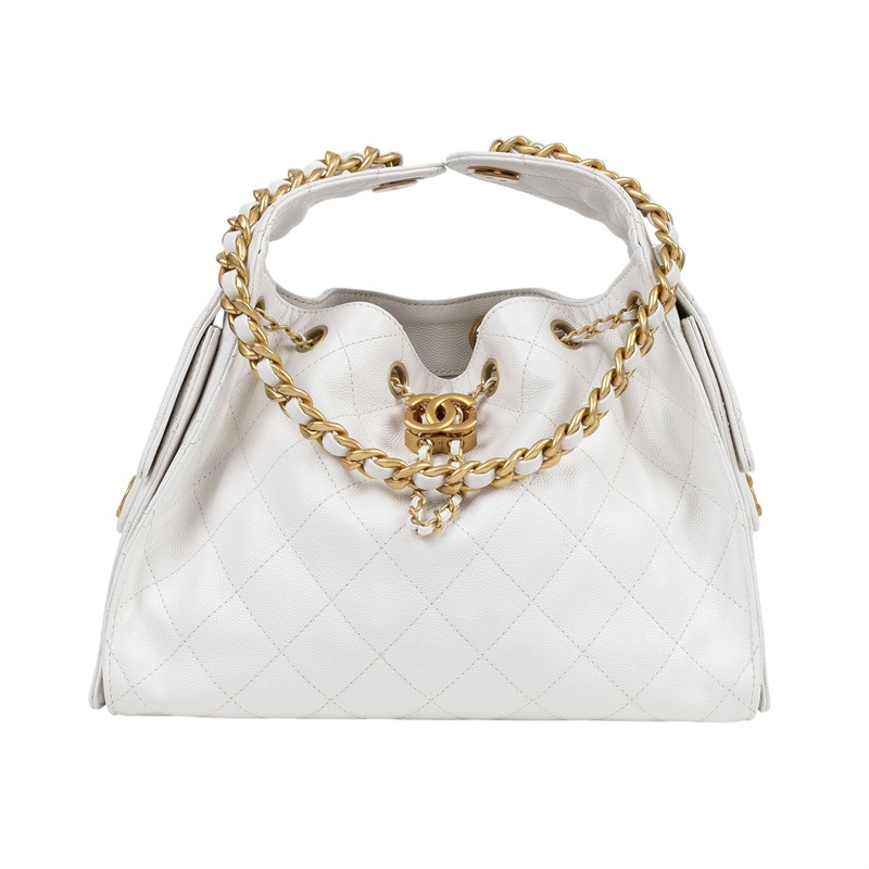 香奈兒 CHANEL 25 小型包 AS5293 B20304 晶片款 白荔枝25包 小號 原廠盒子/防塵袋