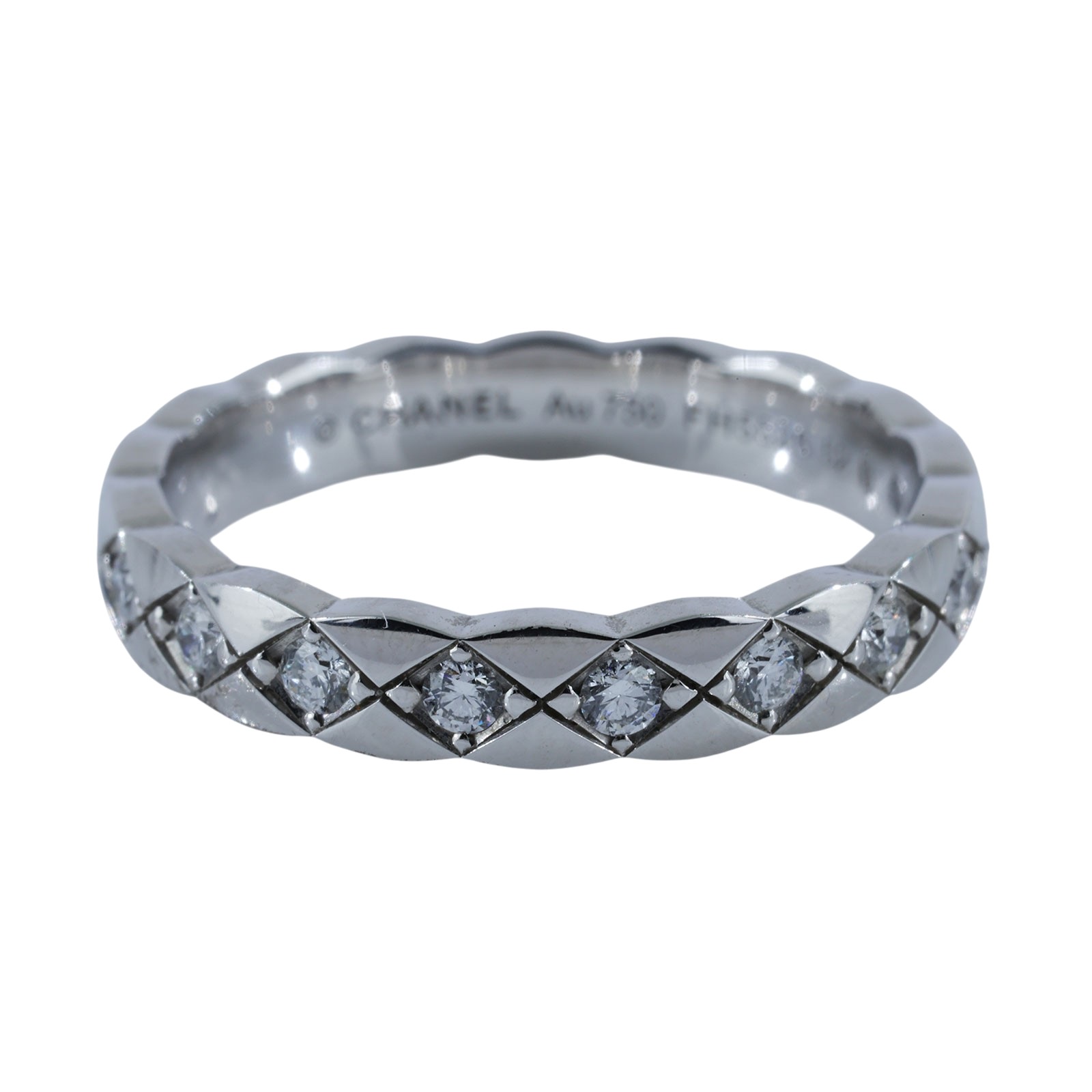 香奈兒 CHANEL Coco Crush 窄版 戒指 J11871/52J1187152/FH5526 COCO CRUSH 帶鑽 MINI RING #52 原廠盒子/保證卡/購買證明