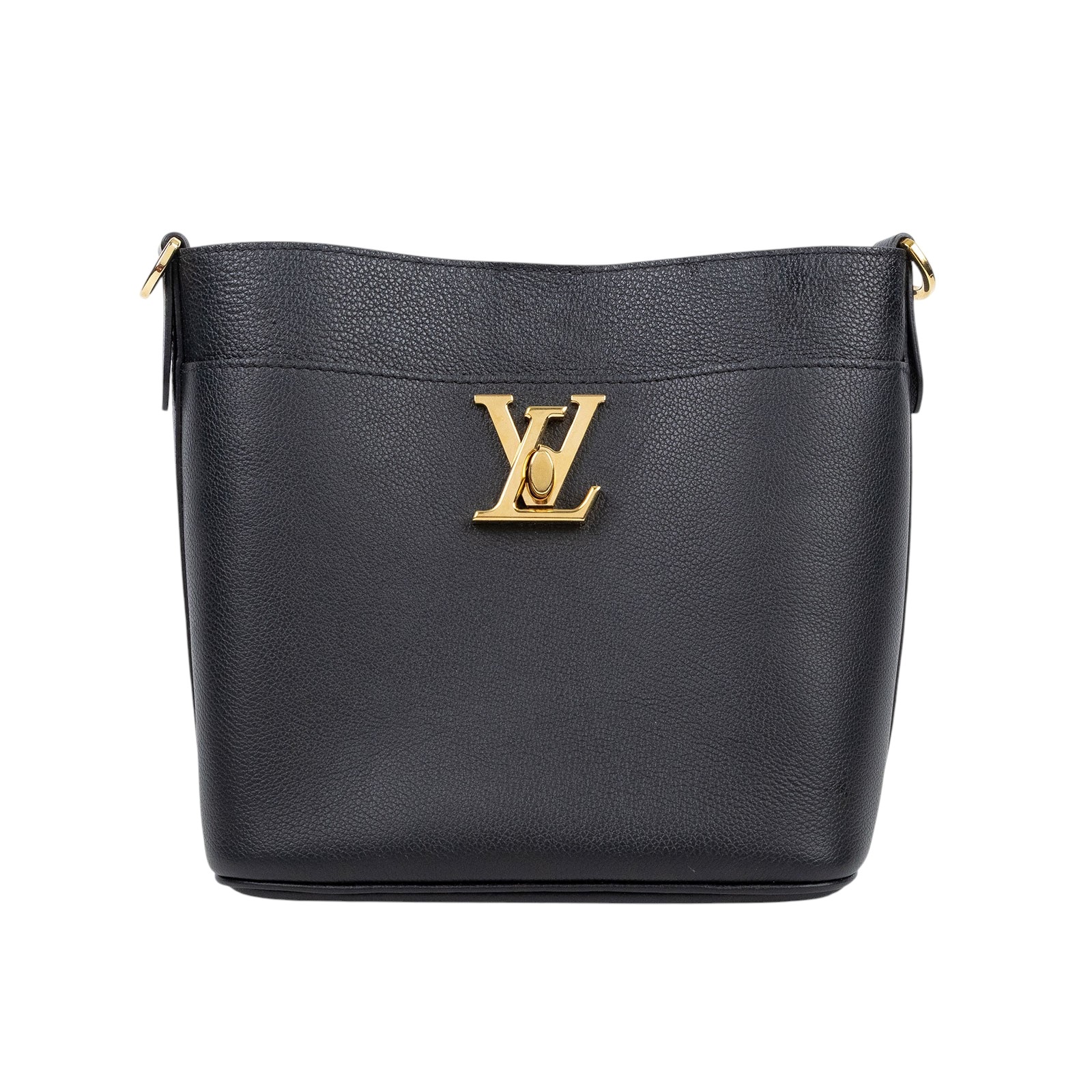 路易威登 LOUIS VUITTON Lock and Walk 手提包 M24006 晶片款 黑Lock and Walk 原廠盒子/防塵袋