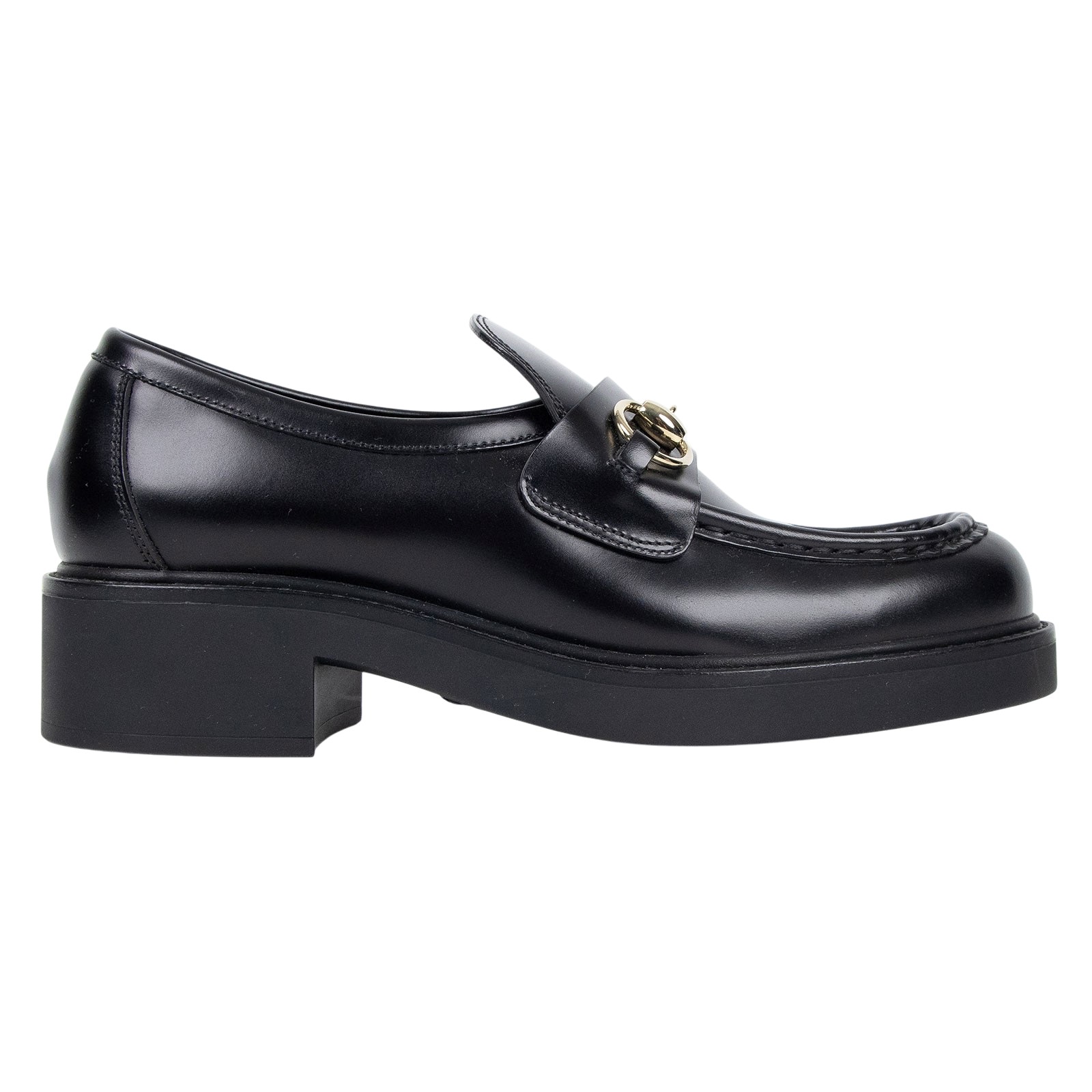 古馳 GUCCI 馬銜扣 樂福鞋 794378 0GQ00_375 黑馬銜釦樂福鞋#37.5 原廠盒子/防塵袋