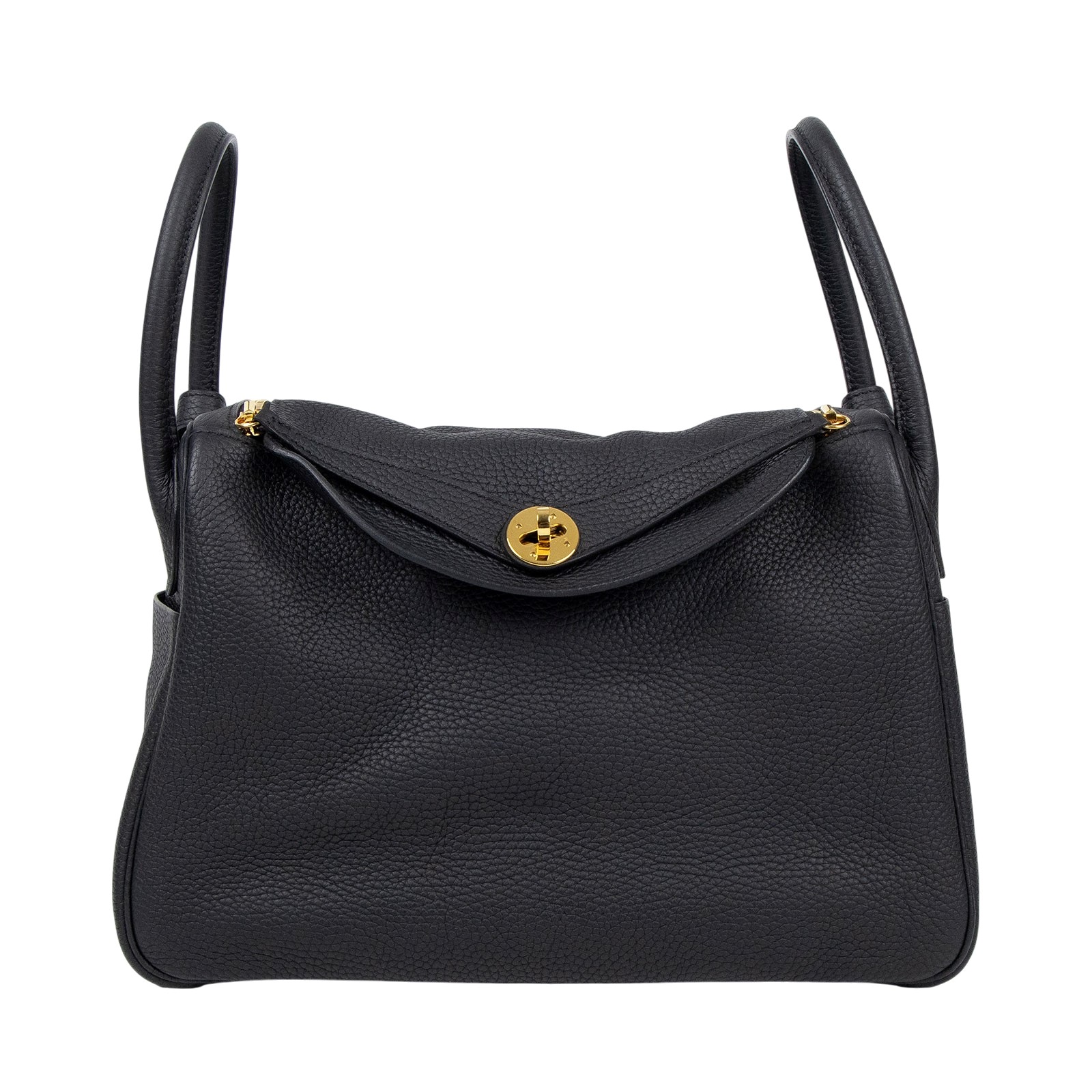 愛馬仕 Hermes Lindy 琳迪包 30 黑色 金色五金 H051614CC89 A刻/ 黑LINDY30 原廠盒子/防塵袋/雨衣