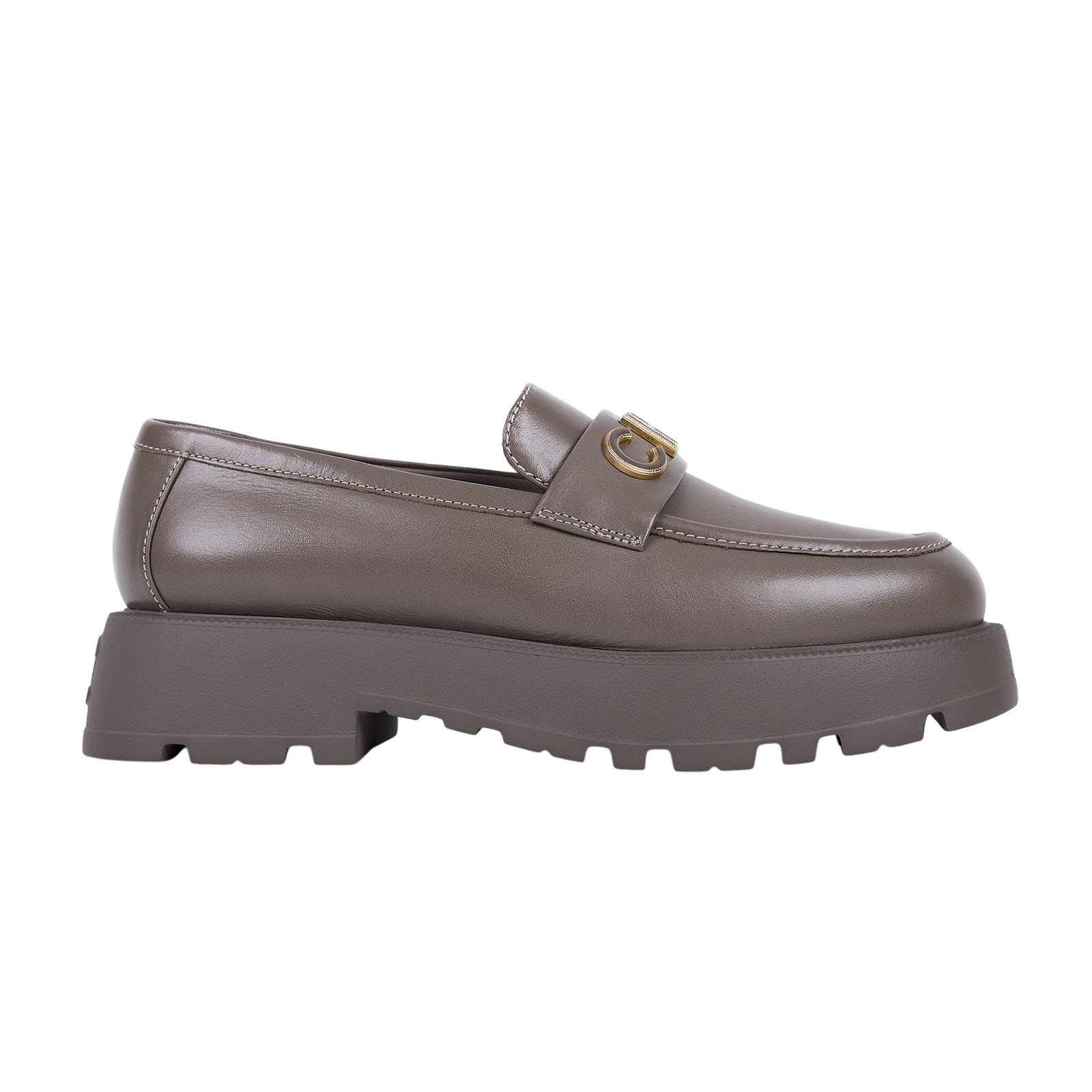 香奈兒 CHANEL 24B 全字母 大金屬款 Loafer 樂福鞋 厚底  G45788_39 灰樂福鞋#39 防塵袋