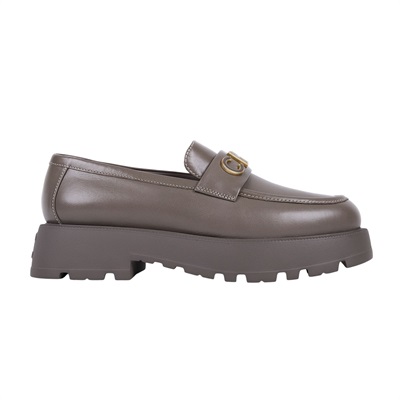 香奈兒 CHANEL 24B 全字母 大金屬款 Loafer 樂福鞋 厚底  G45788_39 灰樂福鞋#39 防塵袋