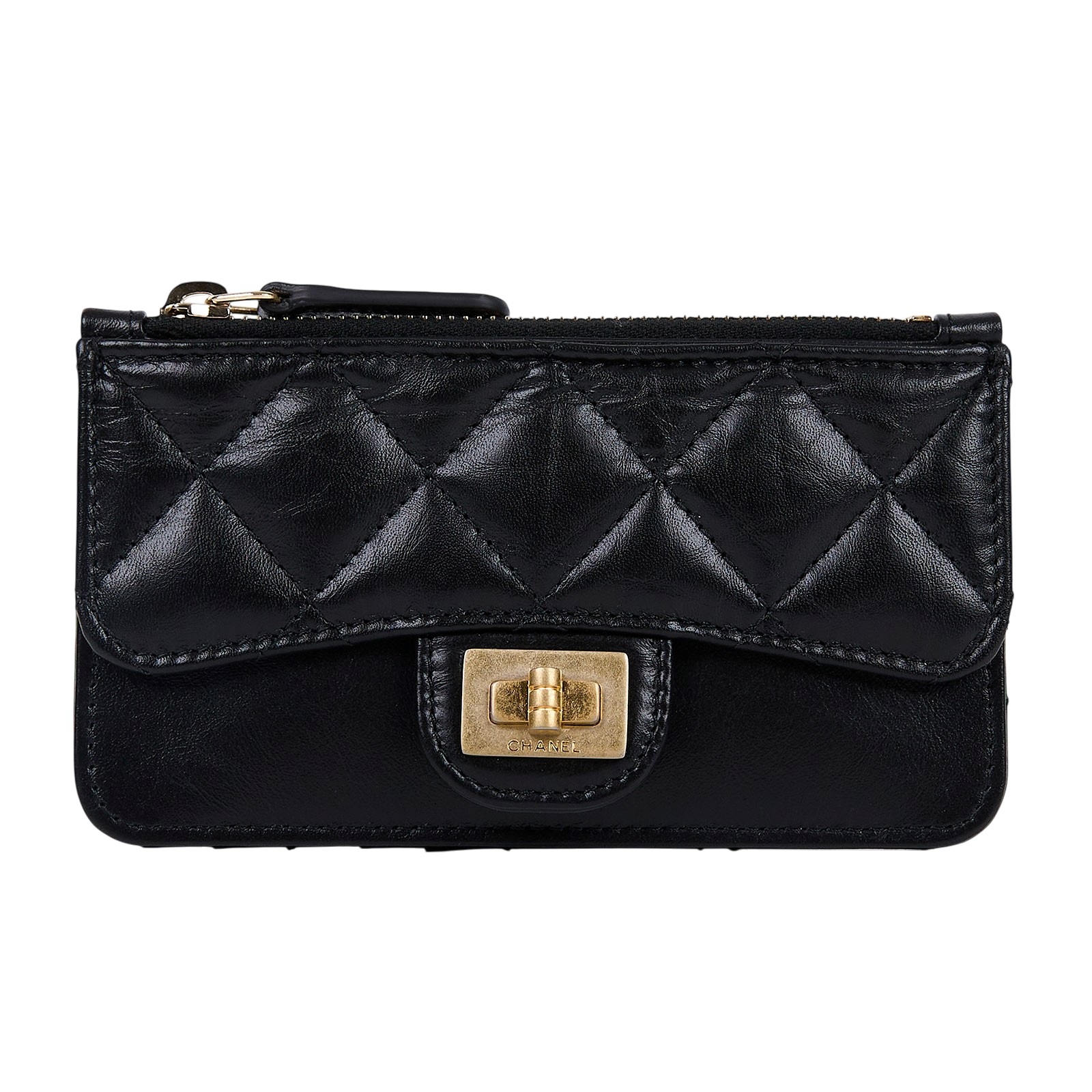 香奈兒 CHANEL 2.55 錢包 卡夾 AP0624 黑金2.55卡包 防塵袋/原廠盒子/保證卡