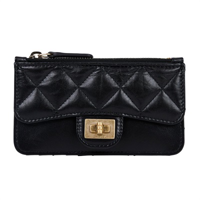 香奈兒 CHANEL 2.55 錢包 卡夾 AP0624 黑金2.55卡包 防塵袋/原廠盒子/保證卡