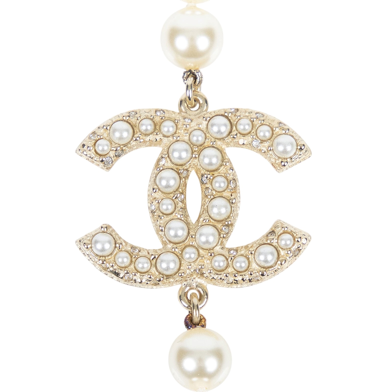 香奈兒 CHANEL 髮圈 A64757 珍珠雙C頸鍊 原廠盒子