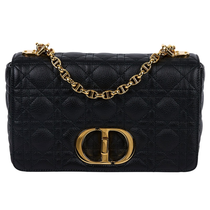 迪奧 CHRISTIAN DIOR Caro 中型 斜背 手提包 小牛皮 M9242UWHC 黑CARO 中號 原廠盒子/防塵袋/購買證明