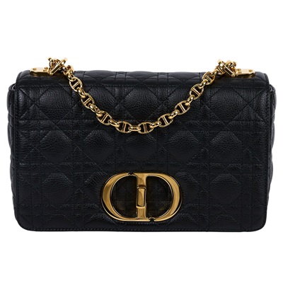 迪奧 CHRISTIAN DIOR Caro 中型 斜背 手提包 小牛皮 M9242UWHC 黑CARO 中號 原廠盒子/防塵袋/購買證明