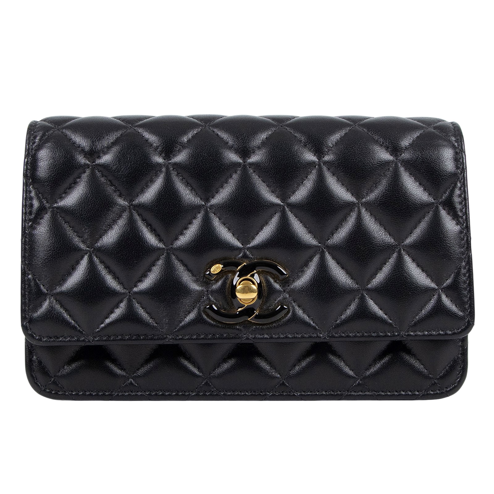 香奈兒 CHANEL CC logo 菱格紋 WOC 肩背 斜背 經典口蓋包 AP3938 B16915 晶片款 雙C調節扣WOC 原廠盒子/防塵袋