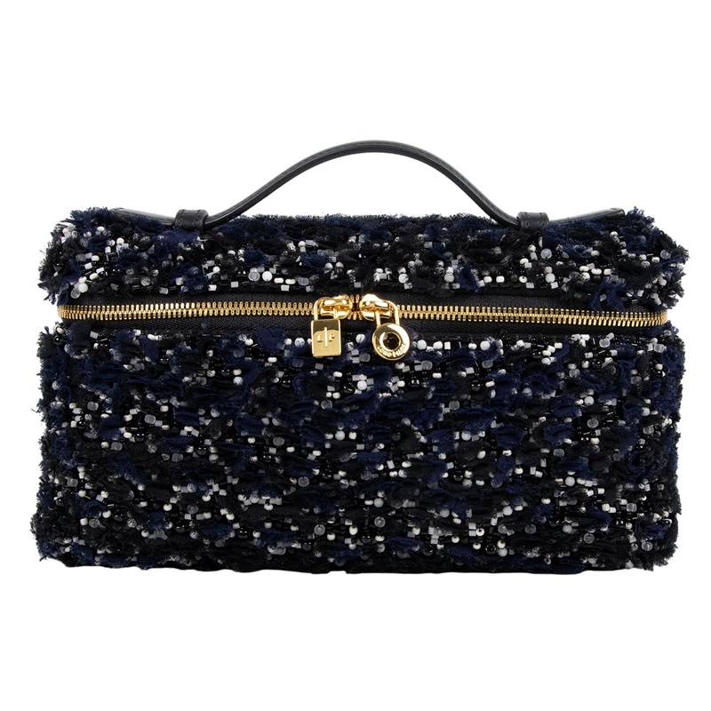 諾悠翩雅 LORO PIANA Extra Pouch L19 手拿包 FAO0756 黑藍毛尼L19包 防塵袋