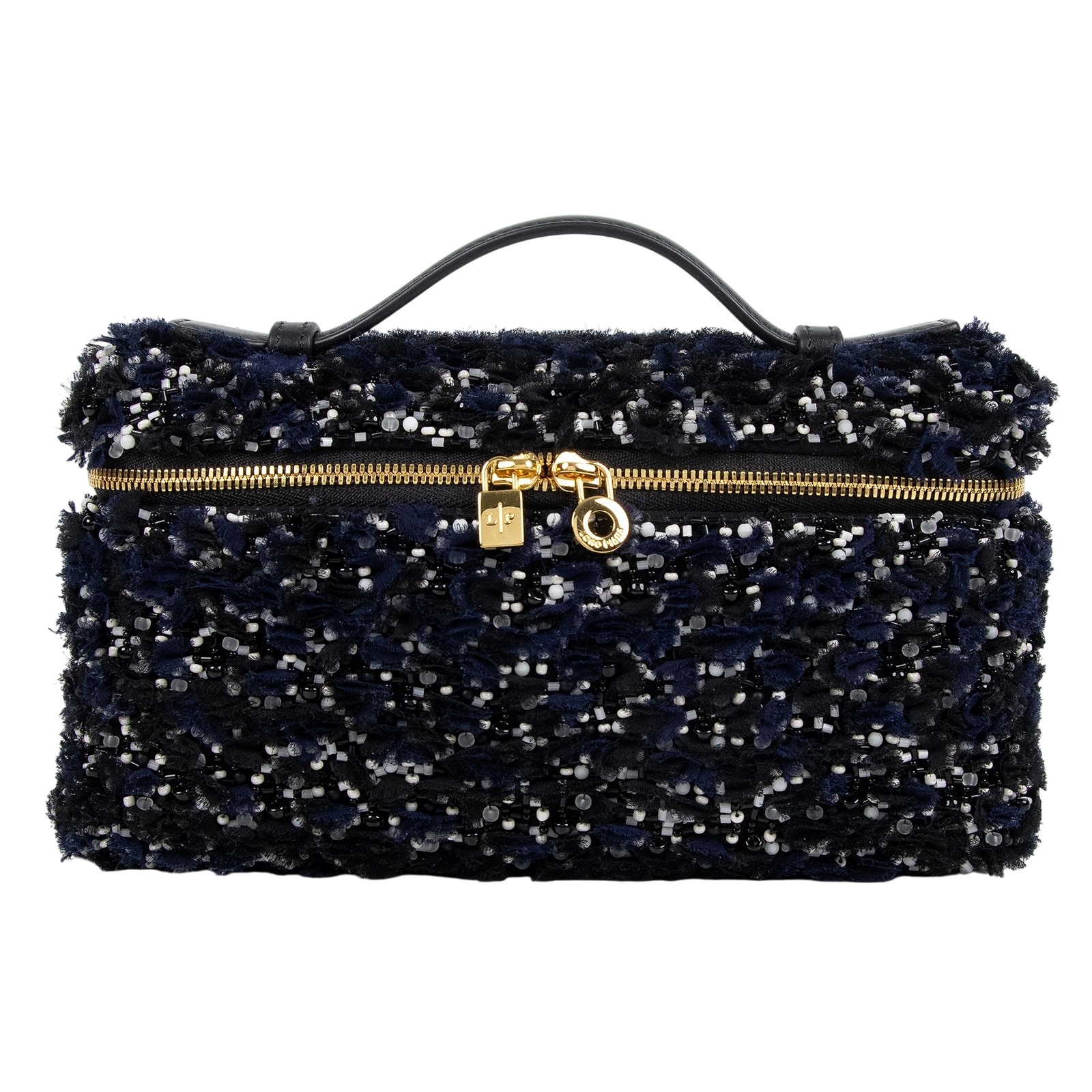 諾悠翩雅 LORO PIANA Extra Pouch L19 手拿包 FAO0756 黑藍毛尼L19包 防塵袋