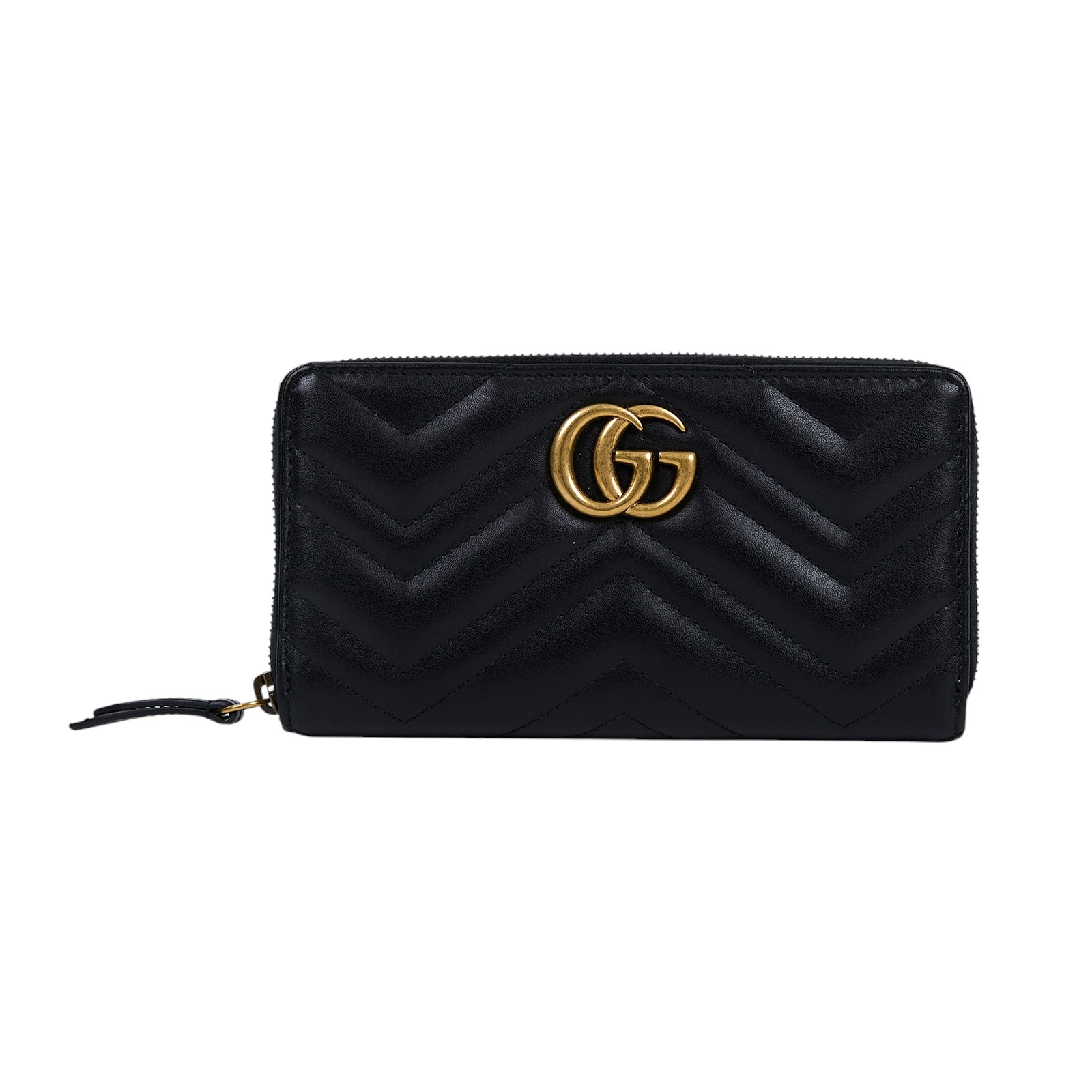 古馳 GUCCI Marmont 全拉鍊式 錢包 長夾 443123 DRW1T 黑MARMONT長夾 原廠盒子/防塵袋