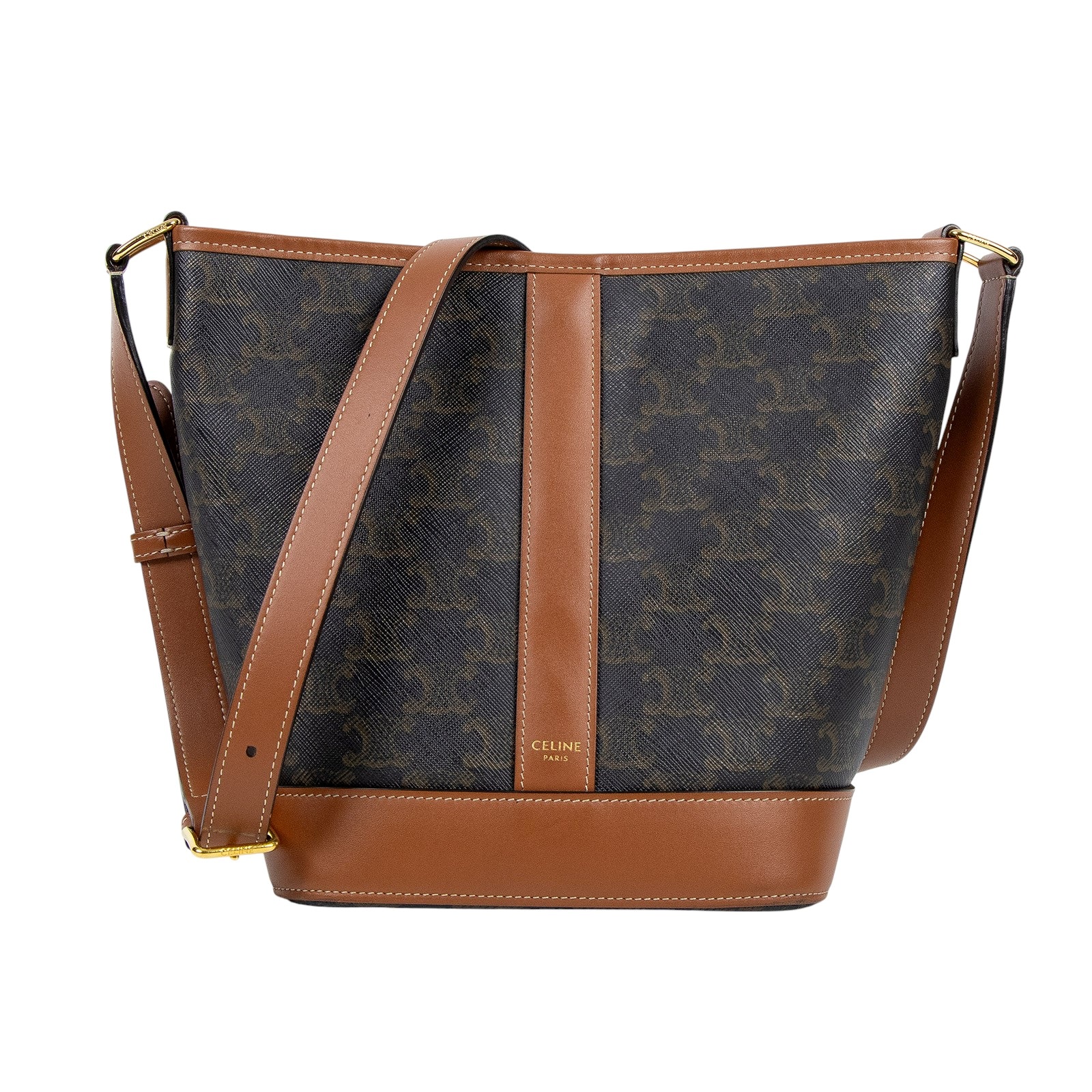 思琳 CELINE Triomphe帆布 小型 Bucket 肩背 水桶包 191442CAS 凱旋水桶包 小號 無附屬品