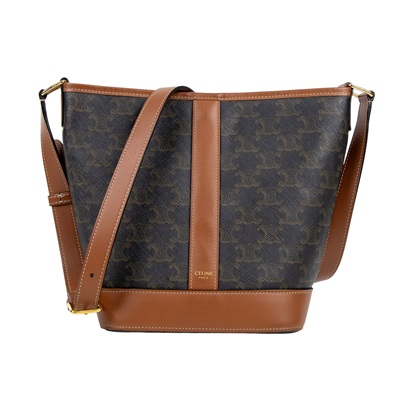 思琳 CELINE Triomphe帆布 小型 Bucket 肩背 水桶包 191442CAS 凱旋水桶包 小號 無附屬品