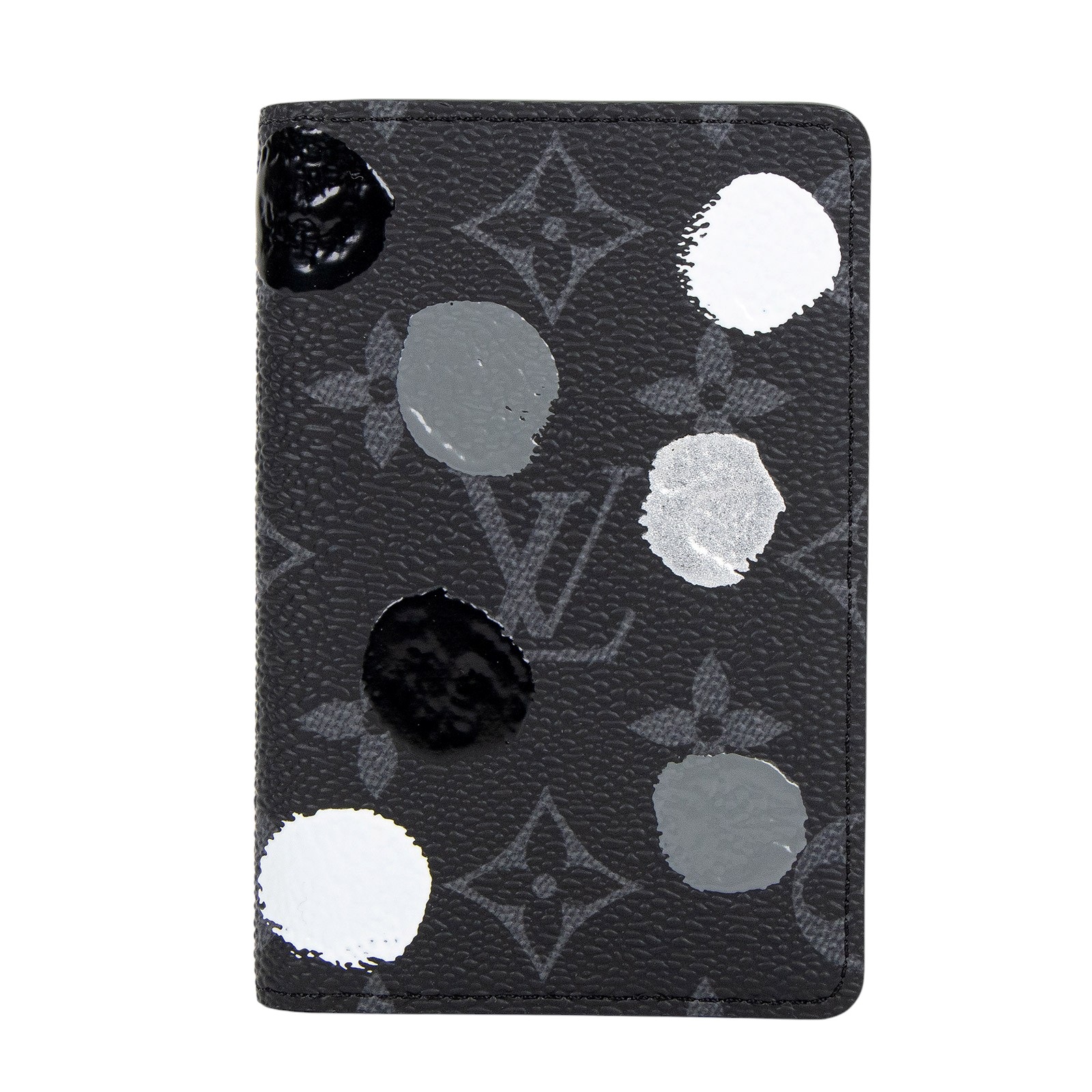 路易威登 LOUIS VUITTON 草間彌生 黑灰 LV x YK卡包 M81928 晶片款 黑灰LV x YK卡包 無附屬品